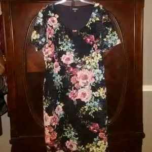 Black dress with roses